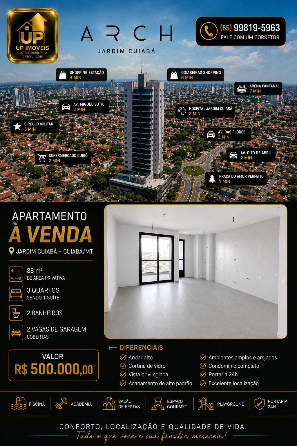 Apartamento, 3 quartos, 88 m² - Foto 1