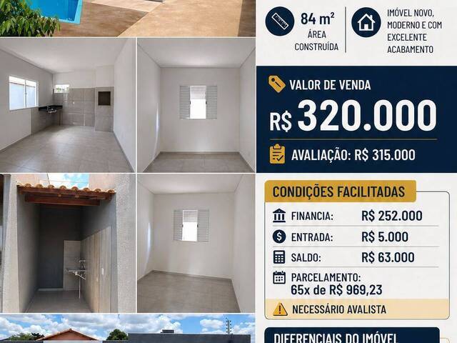 #Ca29 - Casa para Venda em Várzea Grande - MT